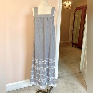 Vineyard Vines All Cotton Embroidered Maxi Sundress Beach